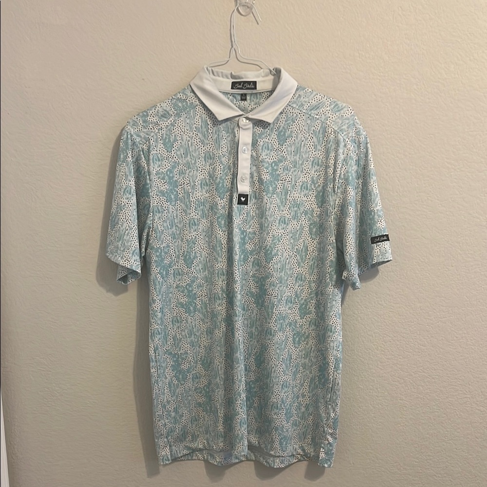 Bad Birdie Blue Polo Shirt with Sophisticated Pattern